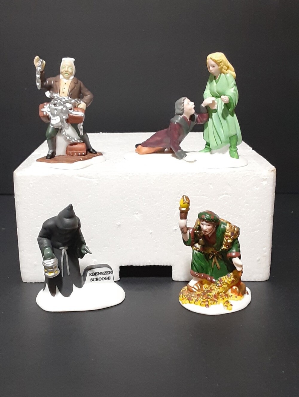 Department 56 "Christmas Carol Spirits" #5589-1 Vintage Christmas Village 4 Pcs.